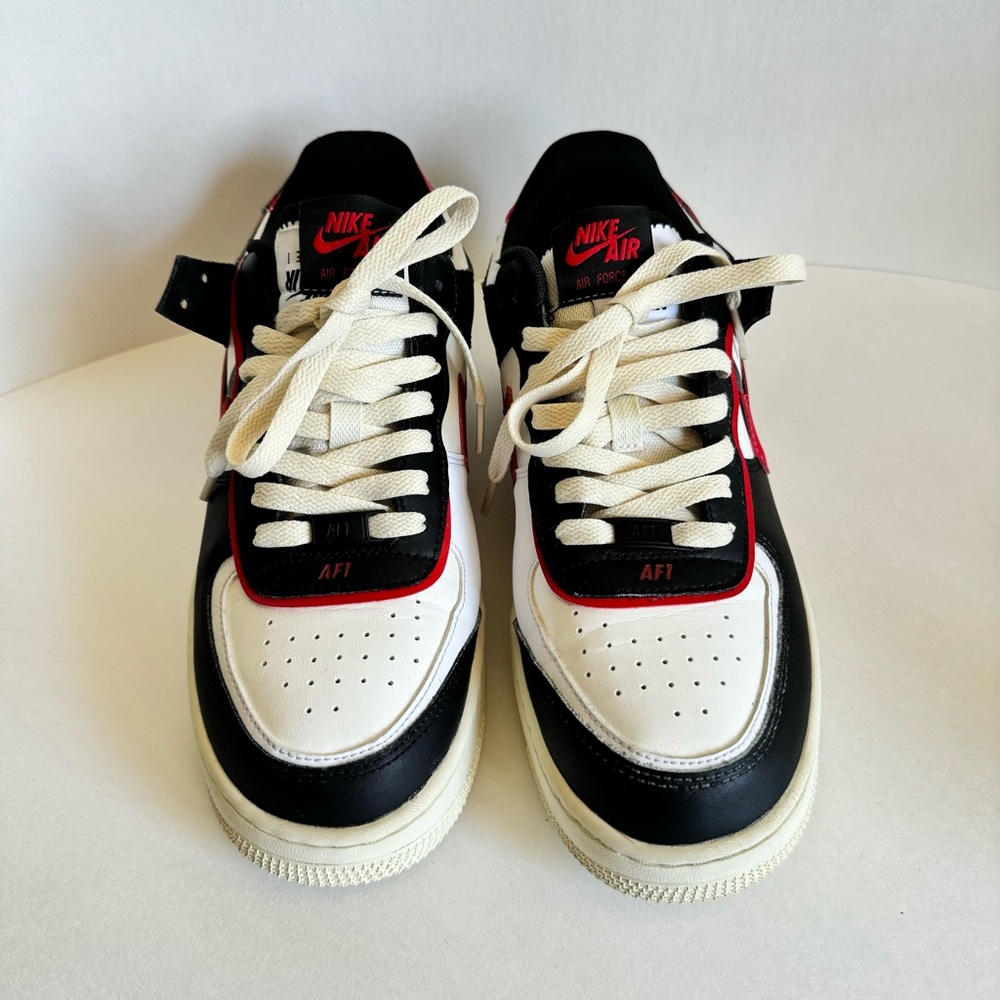 Nike AF 1 Air Force Ones Shadow W Sz 10, Summit White/University Red DR7883-102 - Picture 6 of 13